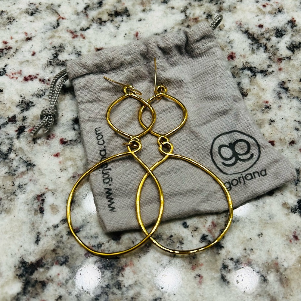 Gorjana 14k Plated Gold Double Hoop Earrings